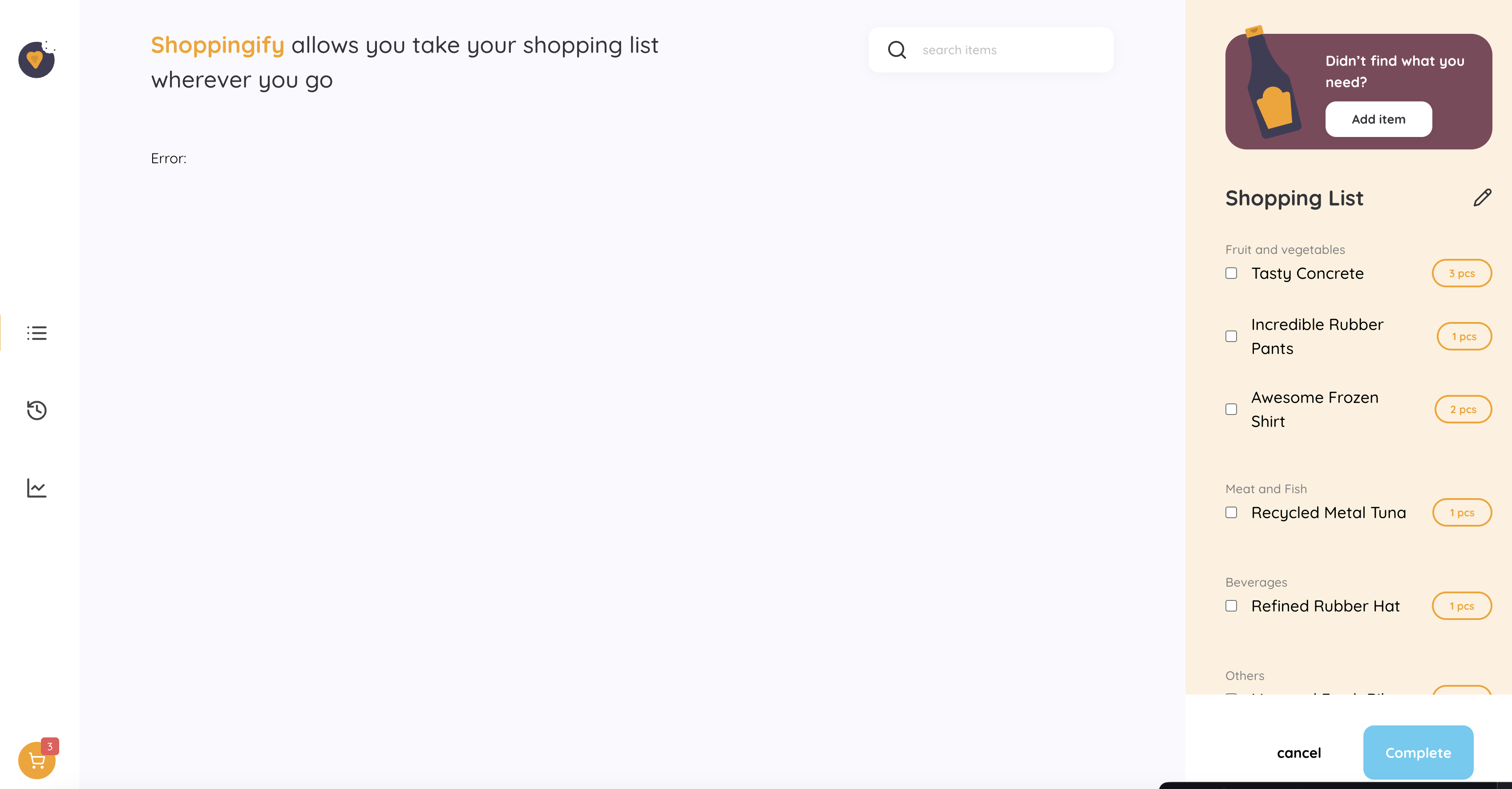 Shoppingify Screenshot